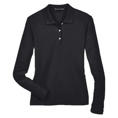 Women's Pima Piqué Long Sleeve Polo Thumbnail