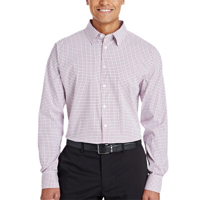 Men's CrownLux Performance® Micro Windowpane Woven Dress Shirt Thumbnail