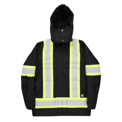 Tall Safety Striped Arctic Insulated Chore Coat Thumbnail