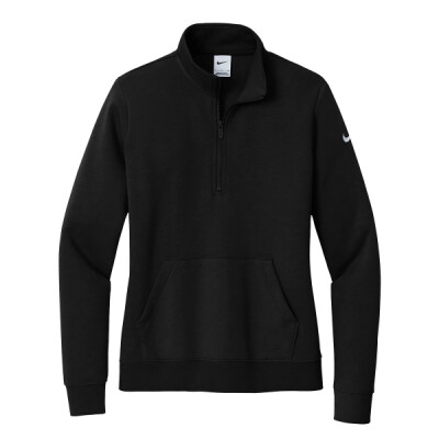 NIKE CLUB FLEECE SLEEVE SWOOSH LADIES' 1/2 ZIP Thumbnail