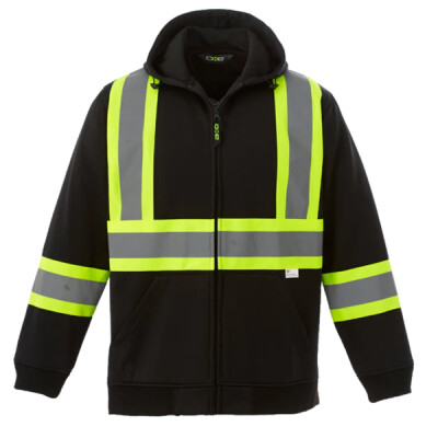 Hi-Vis Full Zip Hooded Sweatshirt Thumbnail