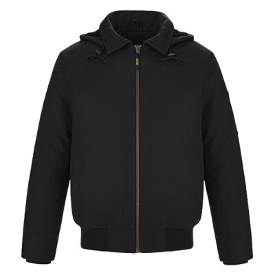 Adult Cotton Canvas Bomber Jacket w/ Detachable Hood Thumbnail