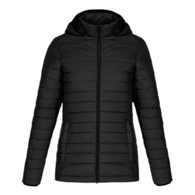 Ladies Lightweight Puffy Jacket with detachable hood Thumbnail
