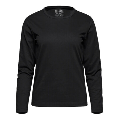 Cotton-Poly Long Sleeve Crewneck T-Shirt Thumbnail