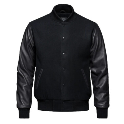 Melton and Leather Varsity Jacket Thumbnail