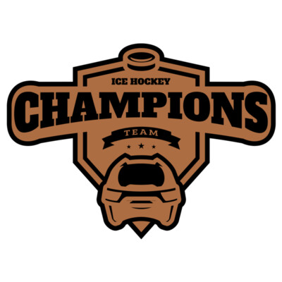 Champions Team Ice Hockey logo template Thumbnail