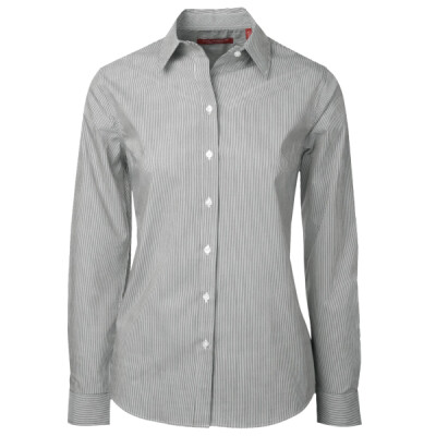 COAL HARBOUR® MINI STRIPE STRETCH WOVEN LADIES' SHIRT Thumbnail