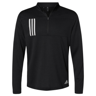 Men's 3-Stripe Double Knit Quarter-Zip Pullover Thumbnail