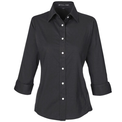 Women's Perfect Fit™ Three-Quarter Sleeve Stretch Poplin Dress Shirt Thumbnail