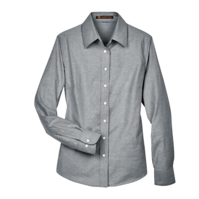 Women's Long Sleeve Oxford Dress Shirt Thumbnail