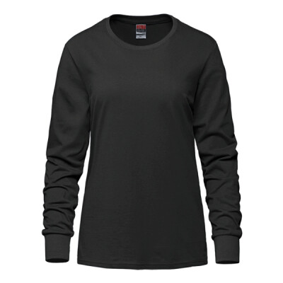 Ladies Long Sleeve Crew Neck Tee Thumbnail