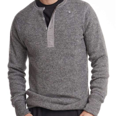 HERITAGE HEAVY WOOL HENLEY WITH GRAPHENE FLEECE LINER Thumbnail